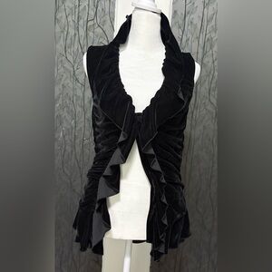 WD.NY Black Velvet Sleeveless top